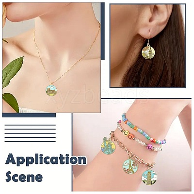 20Pcs 5 Styles Alloy Enamel Pendants ENAM-FS0004-06-1