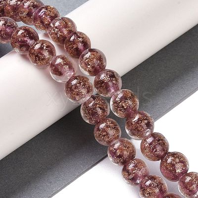 Handmade Gold Sand Lampwork Beads LAMP-Z009-01I-1