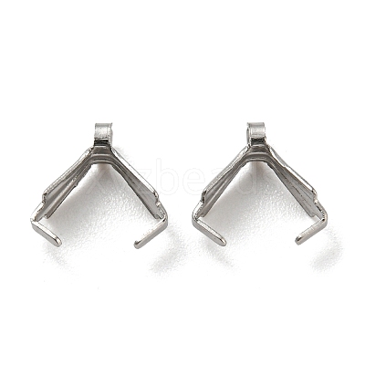 Non-Tarnish 316 Surgical Stainless Steel Pendant Pinch Bails STAS-Q310-04P-1