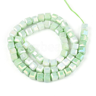 Anti-Tarnish Electroplate Glass Beads Strands GLAA-T025-6mm-10E-1