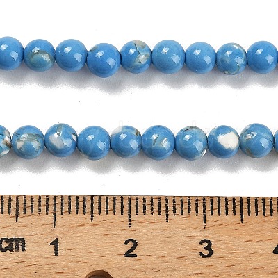 Assembled Synthetic Stone and Trochus Shell Beads Strands G-B128-08A-08-1