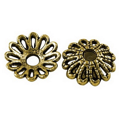 Tibetan Style Fancy Bead Caps LS-TIBE-LF1413YKG-AG-FF-1