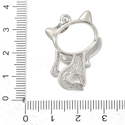 Brass Pendant Cabochon Settings KK-S521-17H-P-1
