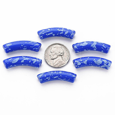 Opaque Spray Painted Acrylic Beads MACR-S372-002F-B02-1