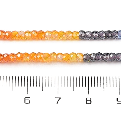 Transparent Gradient Color Cubic Zirconia Strand ZIRC-NH0002-01K-1