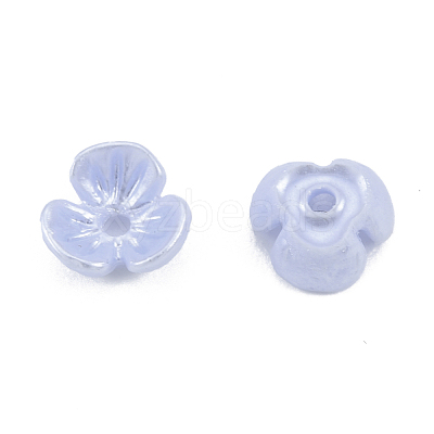 Resin Imitation Pearl Bead Caps RESI-N036-01B-1