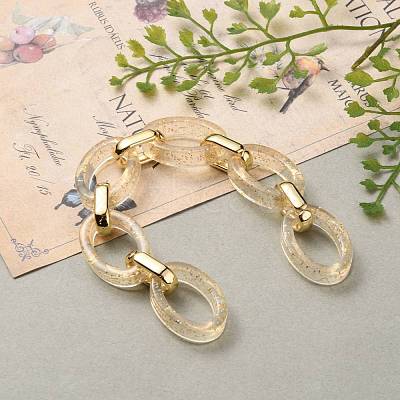 Handmade Transparent Acrylic & CCB Plastic Cable Chains AJEW-JB00827-1