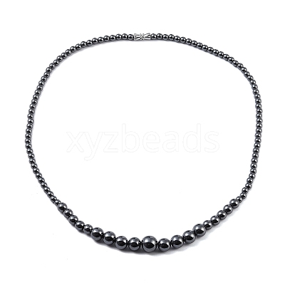 Non-Magnetic Synthetic Hematite Necklaces for Men NJEW-E107-03-1