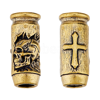 2Pcs Brass Beads KK-DC0004-93AB-1