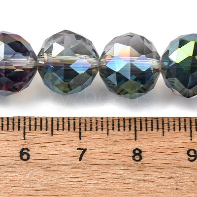 Transparent Electroplate Glass Beads Strands EGLA-N002-34D-F05-1