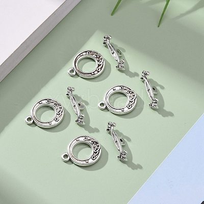 Tibetan Style Alloy Toggle Clasps LF1081Y-NF-1