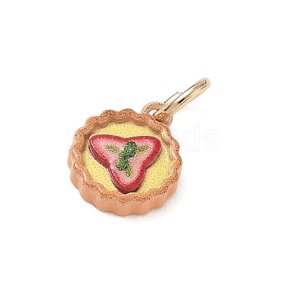 Spray Painted Brass Charms KK-CBAEB58-01B-1