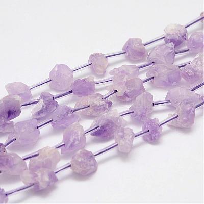 Natural Amethyst Bead Strands G-G937-S-03-1