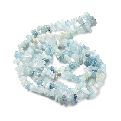 Natural Aquamarine Chip Beads Strands X-G-L154-19-1