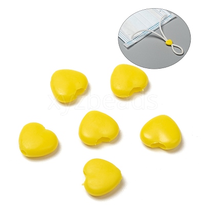 Heart PVC Plastic Cord Lock for Mouth Cover KY-D013-04C-1
