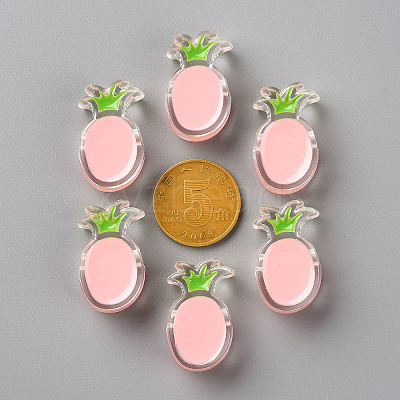 Transparent Enamel Acrylic Beads TACR-S155-002E-1