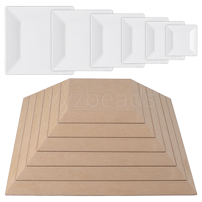 6Pcs MDF Pottery Clay Base Plate DIY-WH0061-060-1