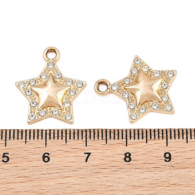 Alloy Rhinestone Pendants RB-CBA332B-03G-1