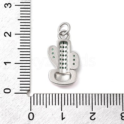 Brass Micro Pave Cubic Zirconia Pendants KK-A278-01A-01P-1