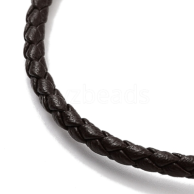 Braided Round Imitation Leather Bracelets Making BJEW-H610-01P-09-1