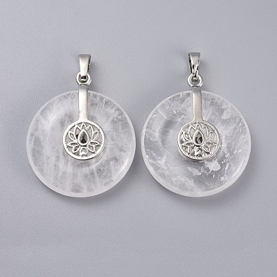 Natural Quartz Crystal Pendants G-F640-B01-1