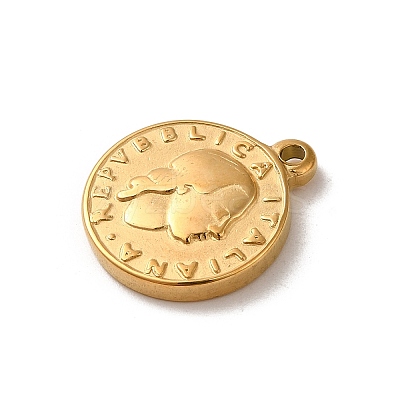 304 Stainless Steel Pendants STAS-L022-310G-1