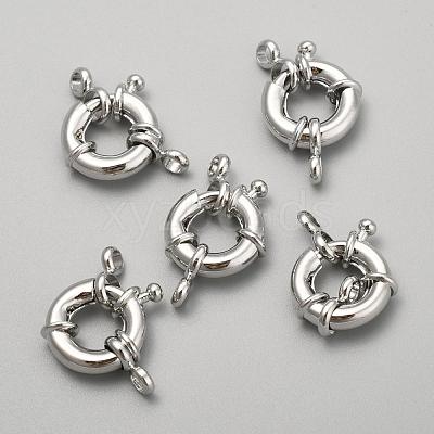 Rack Plating Brass Spring Ring Clasps KK-D399-C-P-NF-1