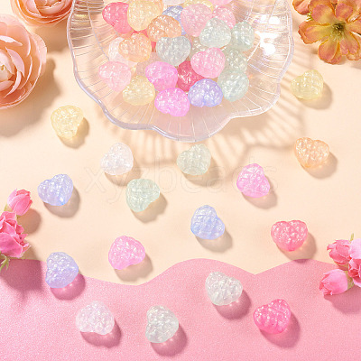 50Pcs Luminous Transparent Acrylic Beads LACR-TA0001-11-1
