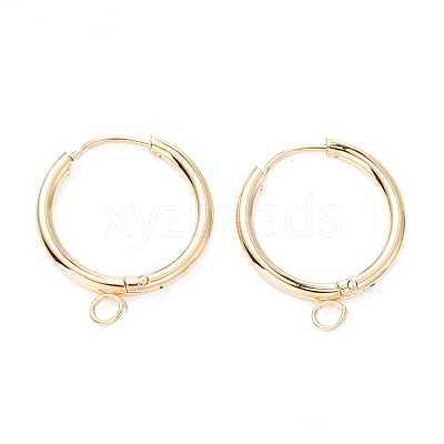 201 Stainless Steel Huggie Hoop Earring Findings STAS-P283-01S-G-1