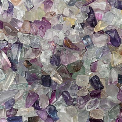 Natural Green Fluorite Chip Beads X-G-M364-06-1