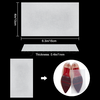 Transparent Shoe Repair Synthetic Rubber Heel Replacement AJEW-WH0304-93A-1