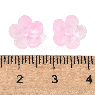 Dyed & Heated Glass Bead Caps GLAA-C042-01N-1