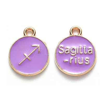 Alloy Enamel Pendants X-ENAM-S124-01B-01F-1