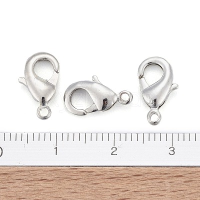 Platinum Brass Lobster Claw Clasps X-KK-902-N-NF-1