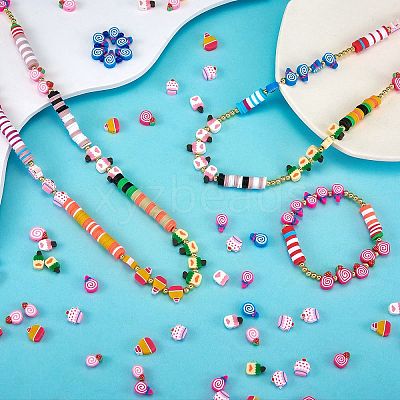 320Pcs 8 Styles Handmade Polymer Clay Beads CLAY-SZ0001-81-1