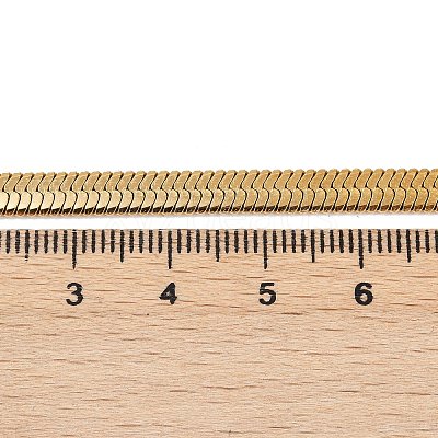 PVD Vacuum Plating 201 Stainless Steel Herringbone Chain Necklaces X-NJEW-M187-06G-1