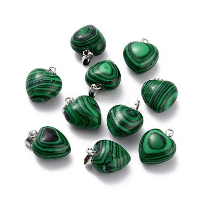 Synthetic Malachite Pendants G-I311-A32-1