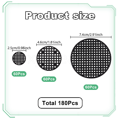 180Pcs 3 Styles Plastic Planter Flower Pot Hole Mesh Pad FIND-GO0002-79-1