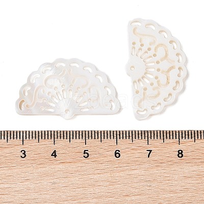 Natural White Shell Carved Pendants SSHEL-C012-08-1
