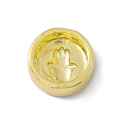 Real 18K Gold Plated Brass Enamel Beads KK-F814-05G-04-1