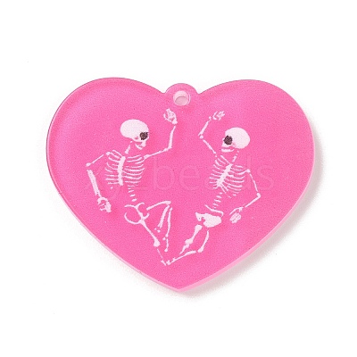 Halloween Printed Acrylic Pendants OACR-A042-01B-1