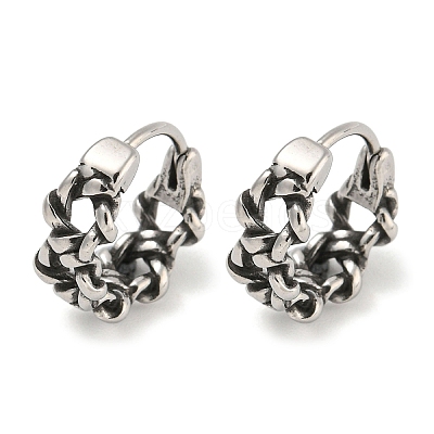 316 Surgical Stainless Steel Hoop Earrings for Women and Men EJEW-D096-15A-AS-1