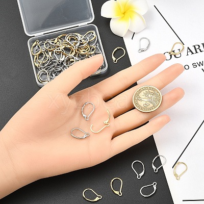 60Pcs 2 Colors 304 Stainless Steel Leverback Earring Findings STAS-YW0002-69-1