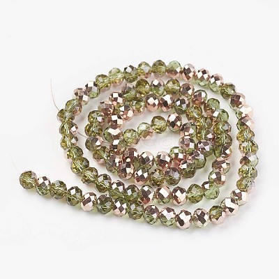 Electroplate Transparent Glass Beads Strands EGLA-A034-T2mm-N03-1