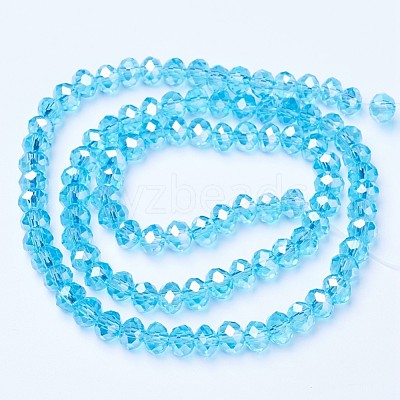 Electroplate Glass Beads Strands EGLA-A034-T10mm-B14-1