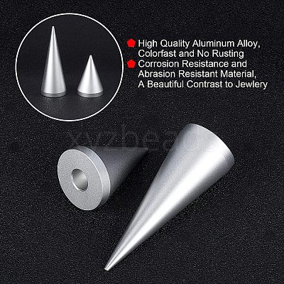 Aluminum Finger Ring Display Holder RDIS-WH0004-01-1