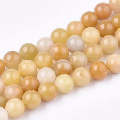 Natural Topaz Jade Beads Strands G-S259-45-8mm-1