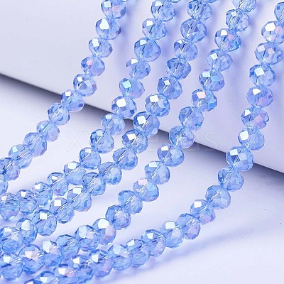 Electroplate Glass Beads Strands EGLA-A034-T3mm-B09-1