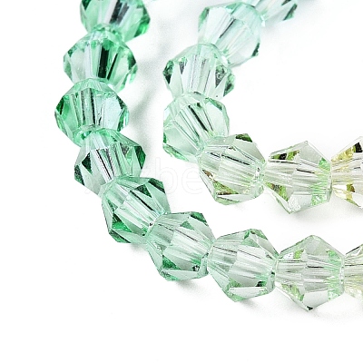 Gradient Color Baking Paint Glass Bead Strands DGLA-A039-T6mm-A013-1