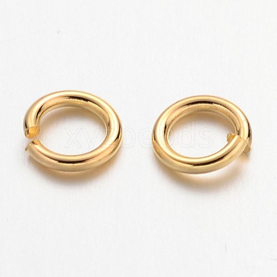 90pcs Golden Color Brass Open Jump Rings X-JRC6MM-G-1